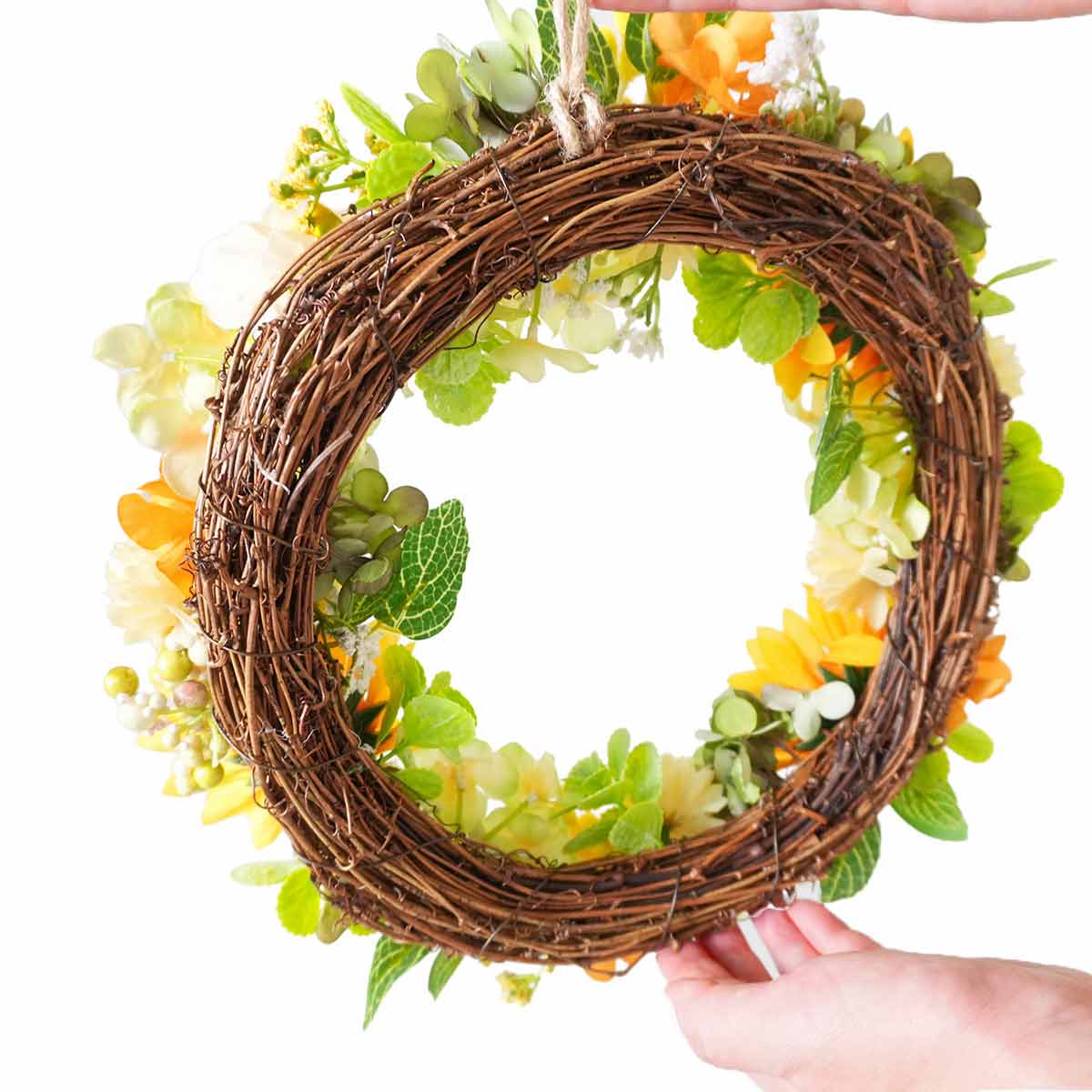 ひまわり造花リース30cm