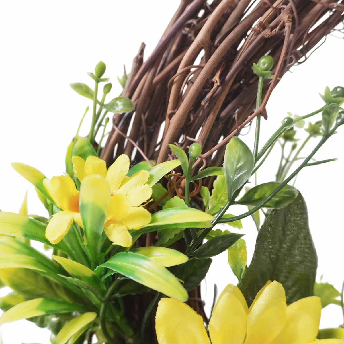 ナチュラルサンフラワー(ひまわり)造花リース50cm