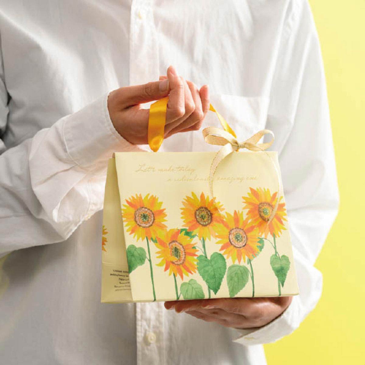 20枚 バッグ型ギフトボックス ひまわり