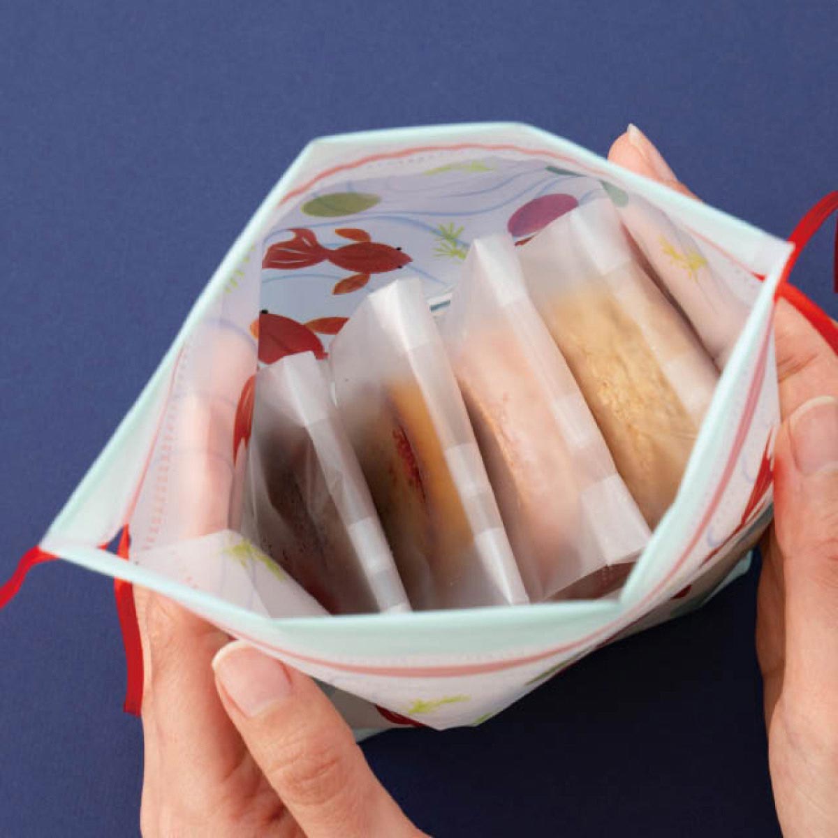 20枚 フロスト巾着バッグ 金魚