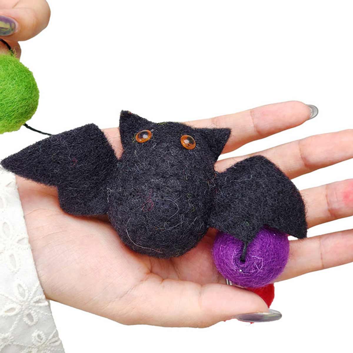 ハロウィンフェルトガーランド コウモリ 176cm