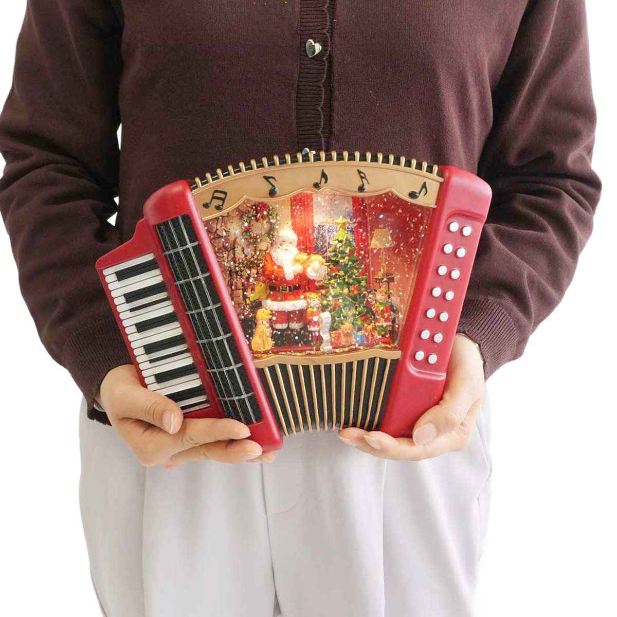 LEDスノーイングライト アコーディオンサンタ