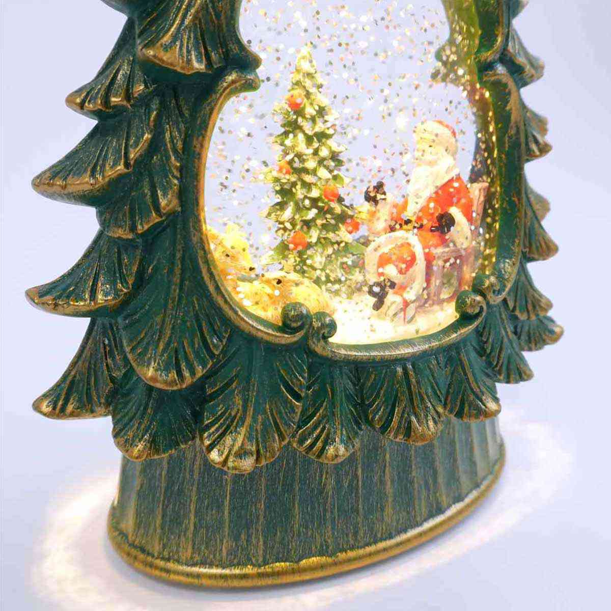 LEDスノーイングライト クリスマスツリーサンタ