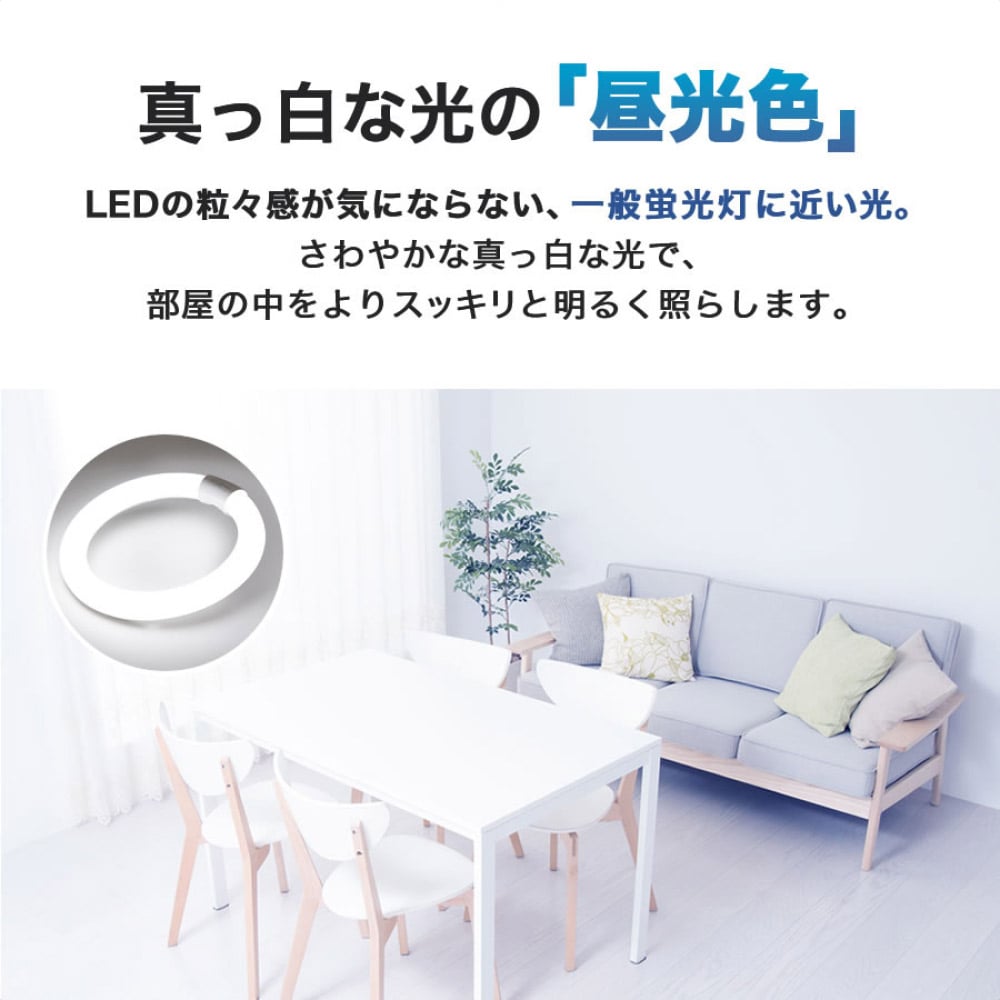 【2個】エコデバイス EFCLシリーズ LEDサークルランプ20形 昼光色［型番：EFCL20LED-ES／28］