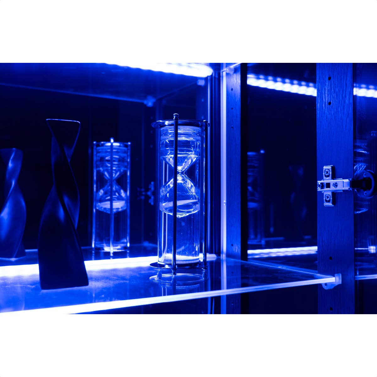 (8)ハイタイプ用 ブルーLEDダウンライト横型棚ガラス取付タイプ