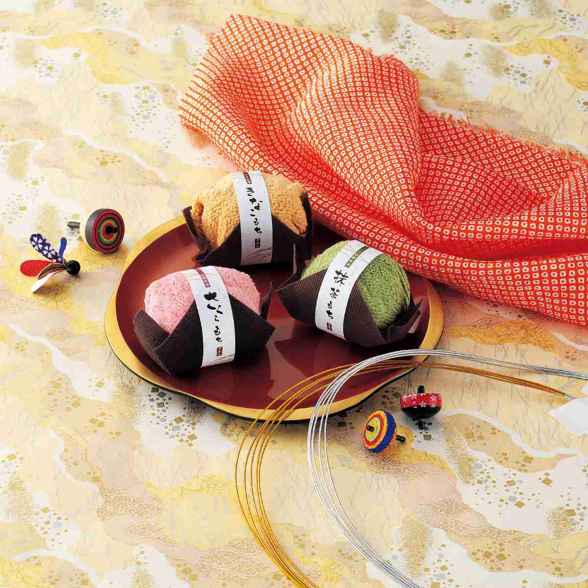 【240個】ふんわり和菓子タオル(3色アソート)