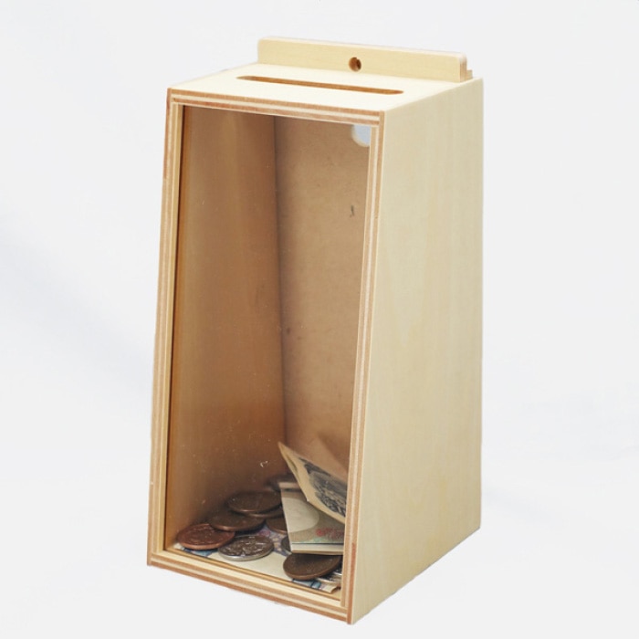木製募金箱 10×10×20cm