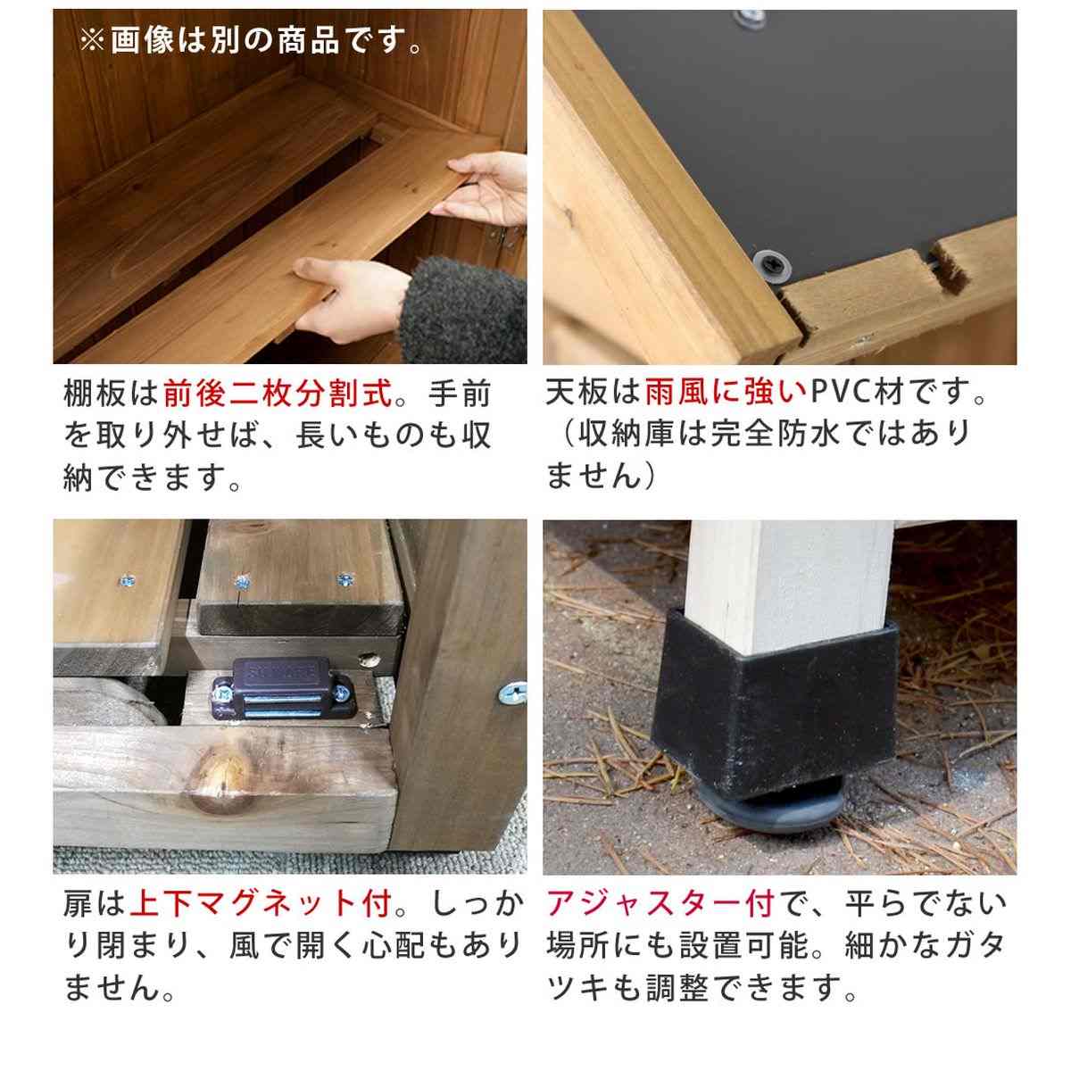 三角屋根スリム収納庫(ガーデン収納庫 ホワイト): 店舗装飾用品