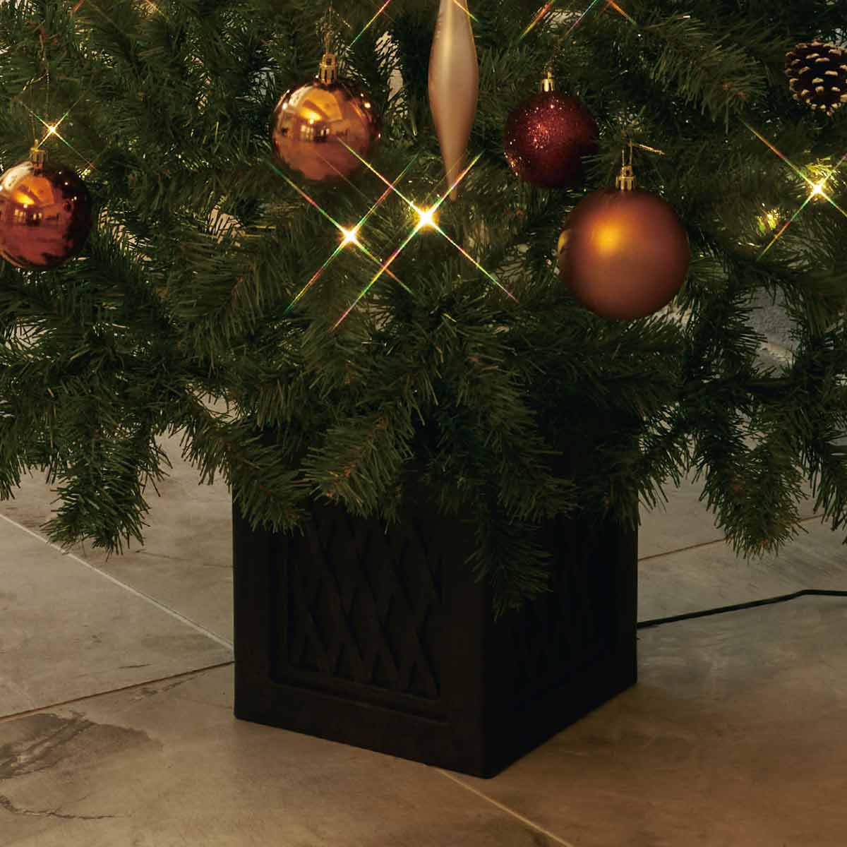 クリスマスツリー ウッドベースツリー ゴールド 組み立て式 150cm - 2
