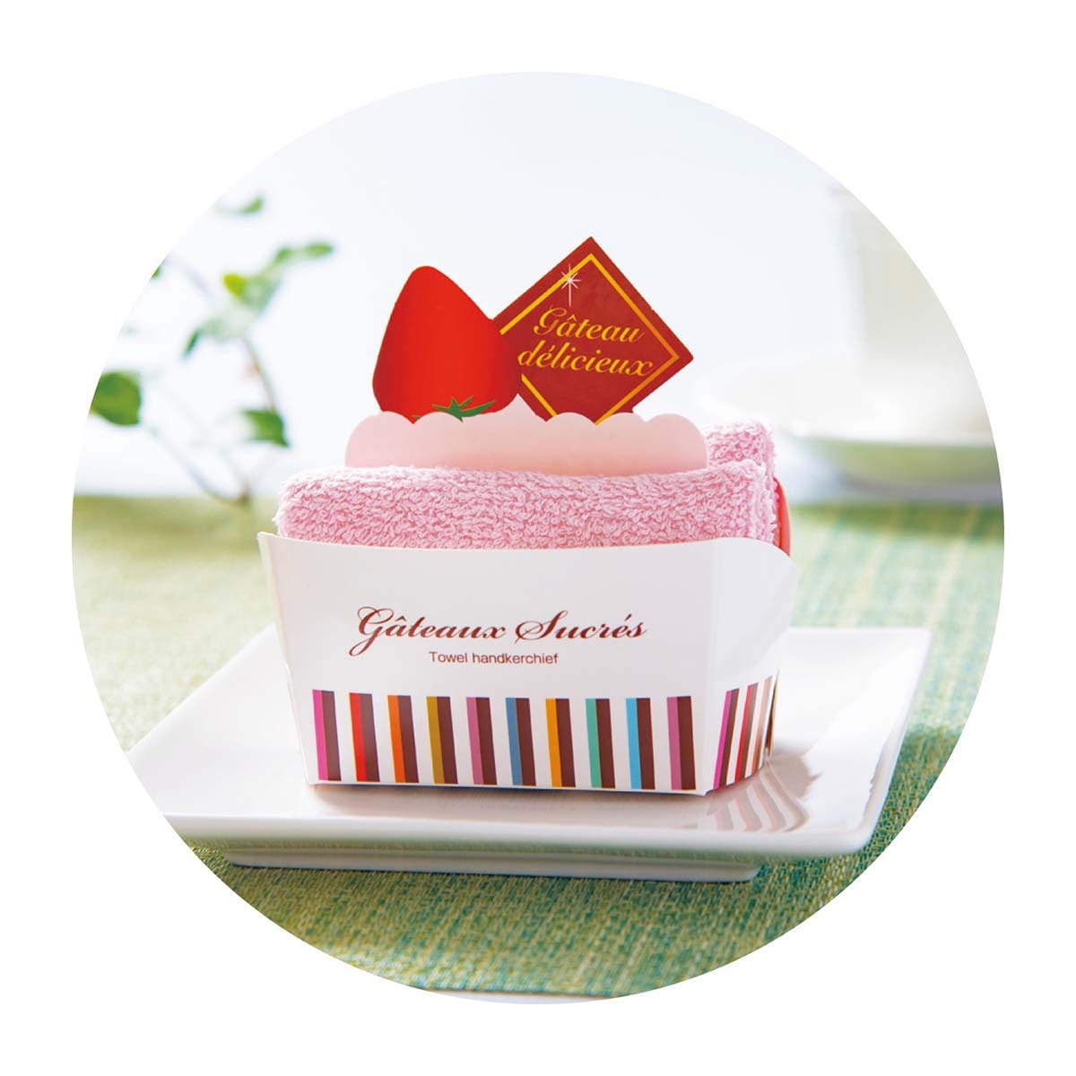 96個 ショートケーキタオルハンカチ