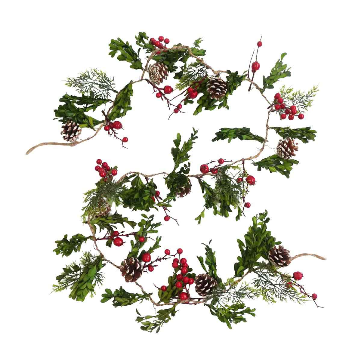 ナチュラルガーランド グリーン＆レッドベリー［ストエキオリジナル］