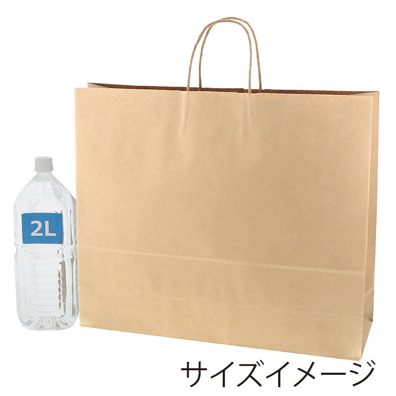手提げ紙袋 丸ひもタイプ 茶無地 24×17×24cm 手提げ紙袋 丸ひもタイプ 茶無地 24×17×24cm