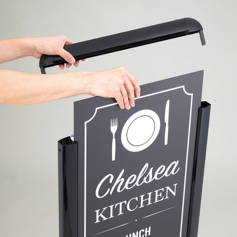 【屋外対応】ウインドマスターコンパクト看板 ブラック