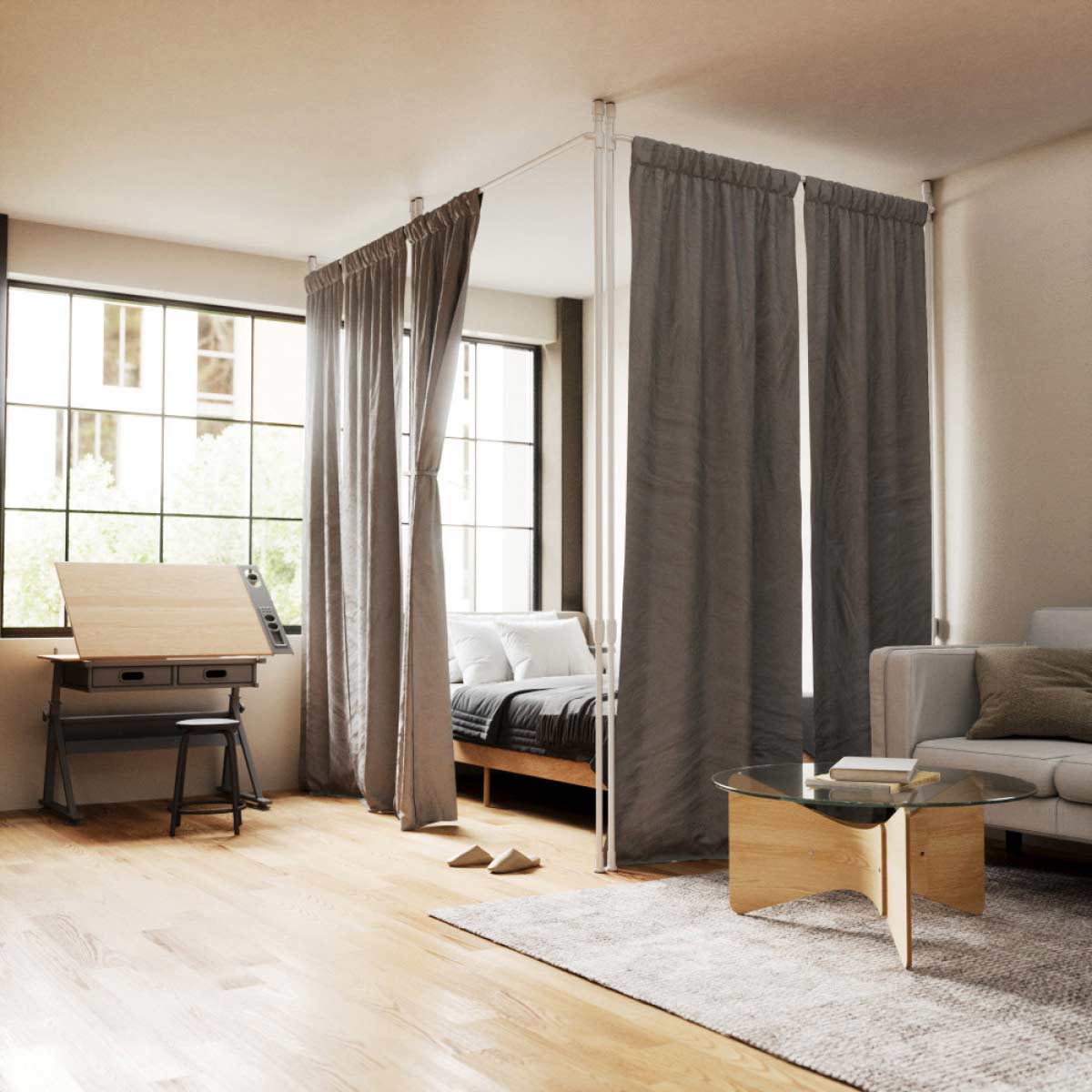 (2)ホワイト 使用例 ※カーテン・クロスは別売です