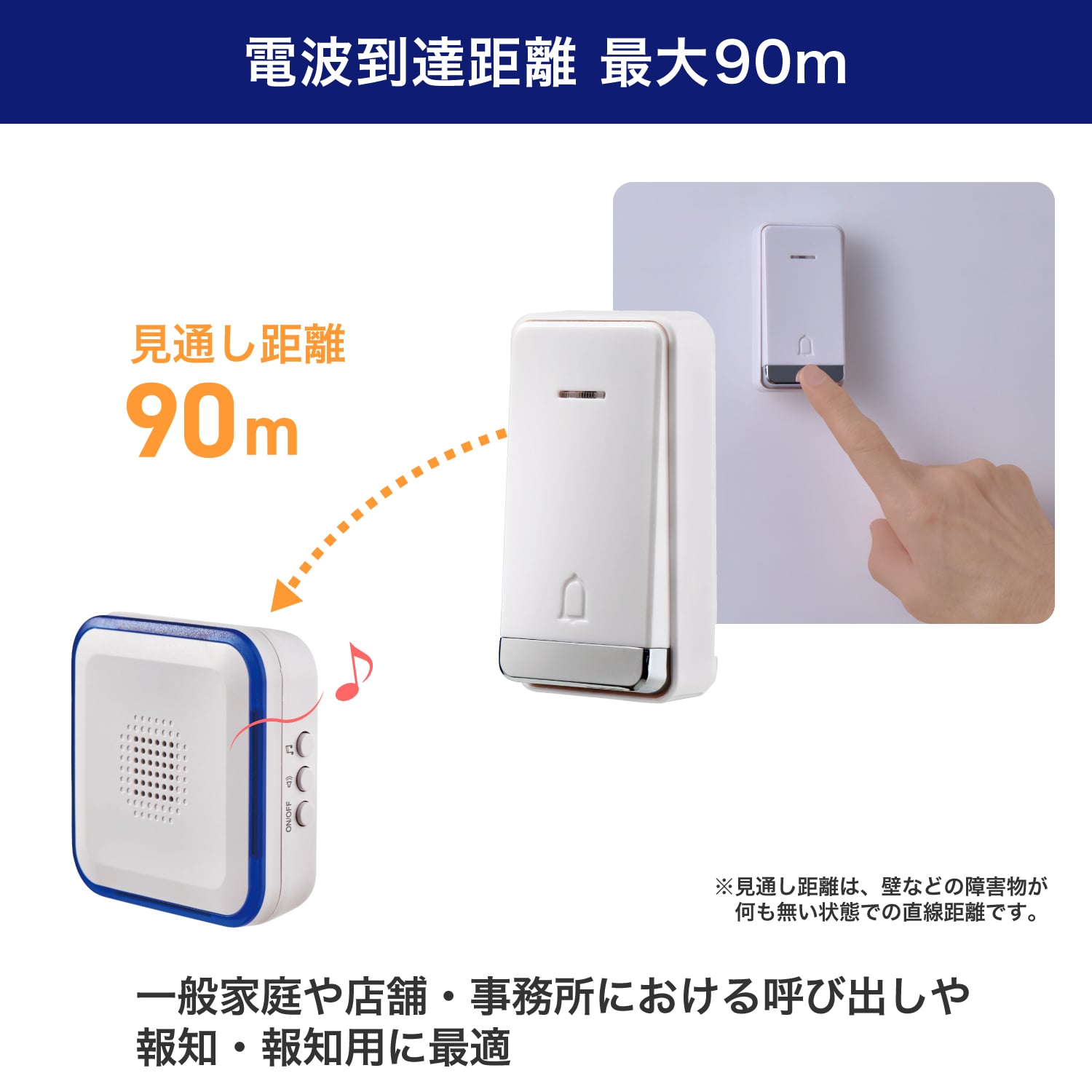 電池を使わないワイヤレスチャイム