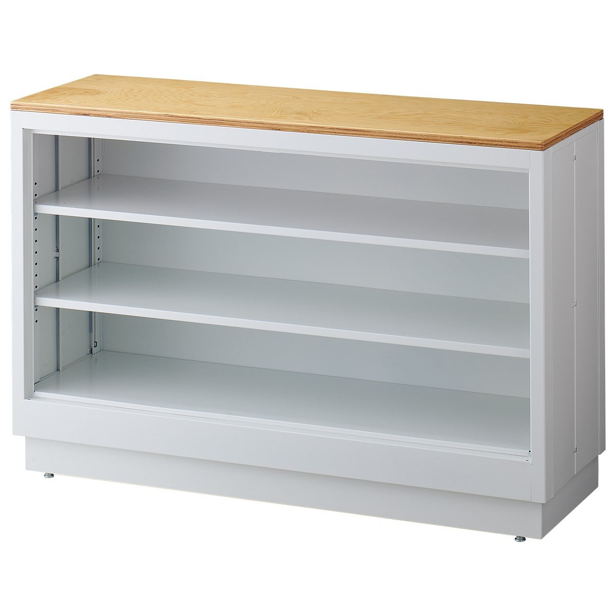 (2)扉なし使用例 天板:メラミン棚ラスティック柄