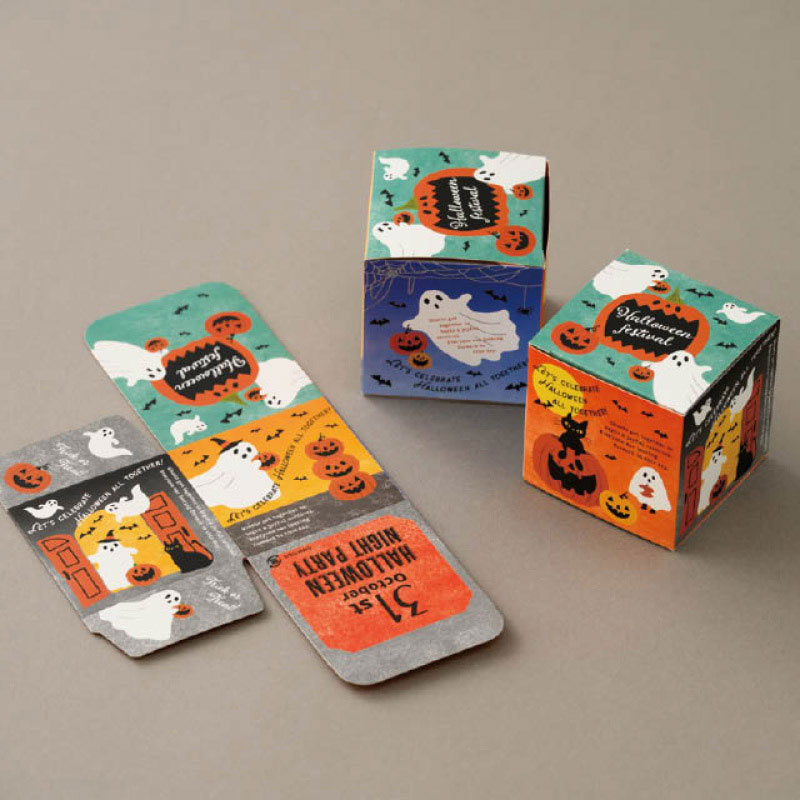 【20枚】キューブボックス ゴーストハロウィン
