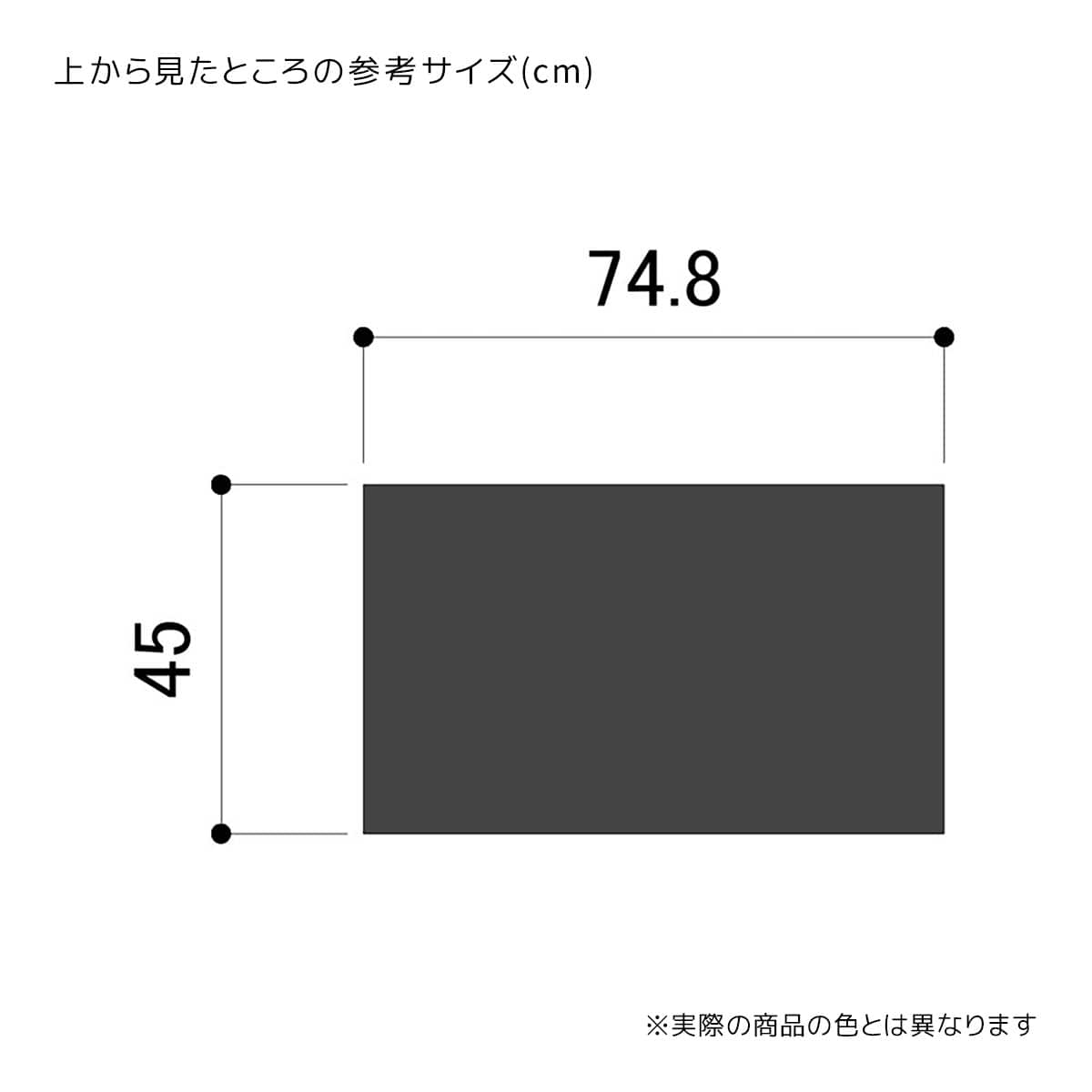 (1)幅74.8×奥行45×高さ57.4cm