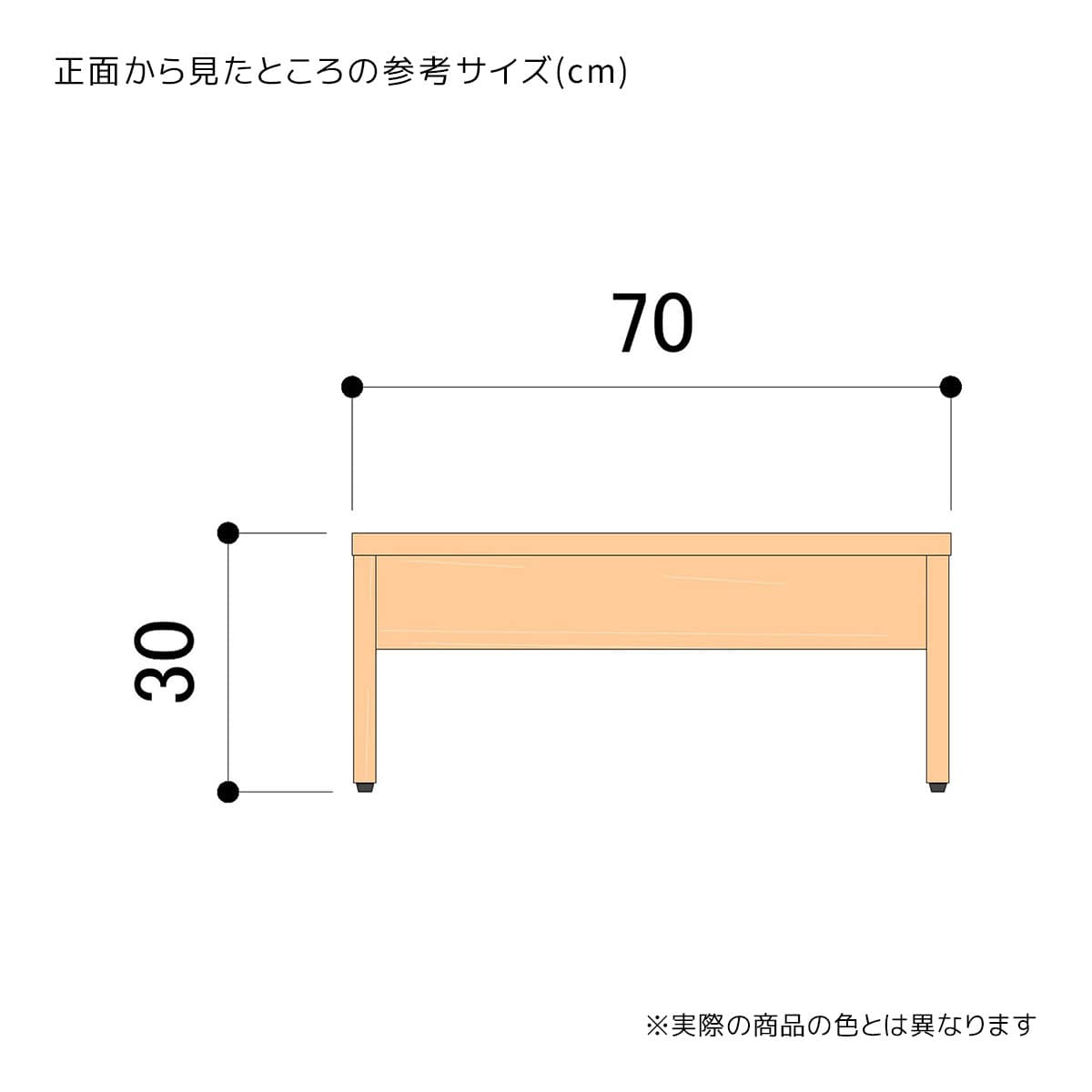 (1)幅70×奥行35×高さ30cm