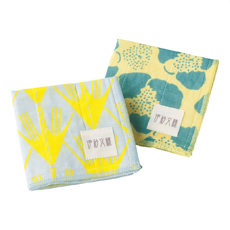 【180セット】 伊砂文様 かや織りふきん2枚組