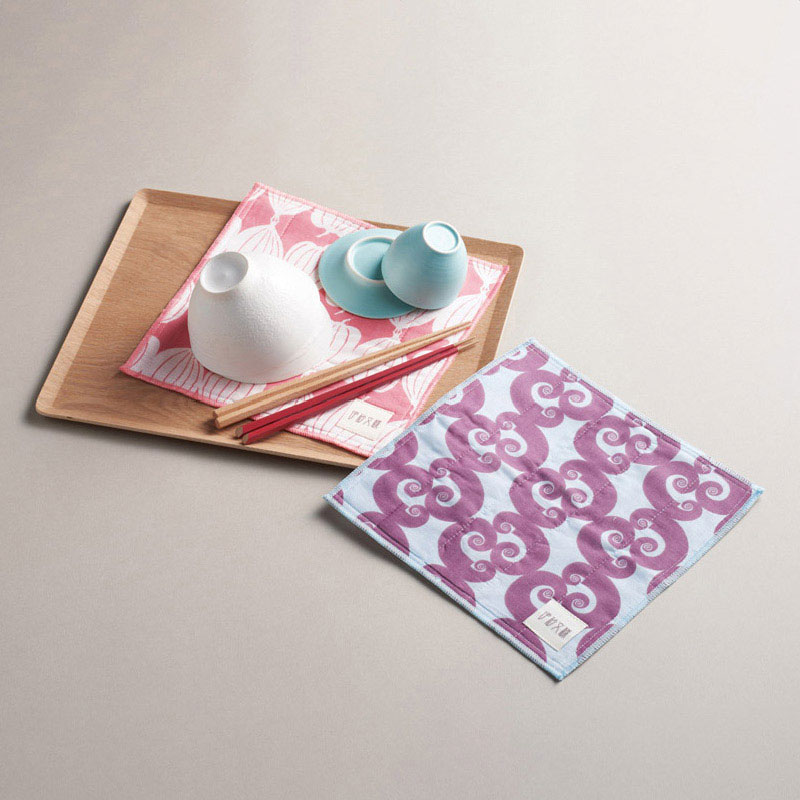 【180セット】 伊砂文様 かや織りふきん2枚組