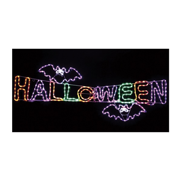 Ledチューブライト ハロウィンタイトル 幅160cm 高さ58cm イルミネーションライト 屋外使用可 コントロール可 Ledチューブライト ハロウィンタイトル 幅160cm 高さ58cm イルミネーションライト 屋外使用可 コントロール可