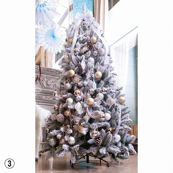 公式 通販ストア エキスプレス ツリーセット ピュアホワイト クリスマスツリー Ledライト付き H150cm W100cm 店舗運営用品