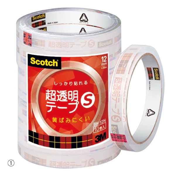 【10巻】スコッチ 超透明テープS 35m巻 18mm幅x35m巻 【通販】ストア・エキスプレス