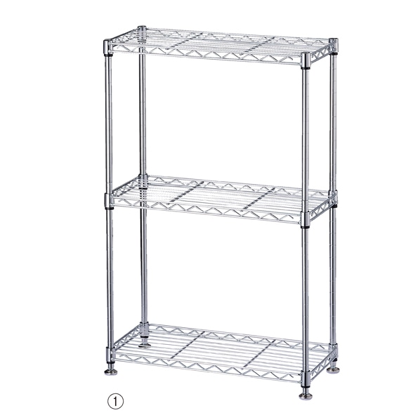 公式 通販ストア エキスプレス ミニラック キャスター無し Dcm ルミナスラック スチールラック H70cm 3段 店舗運営用品