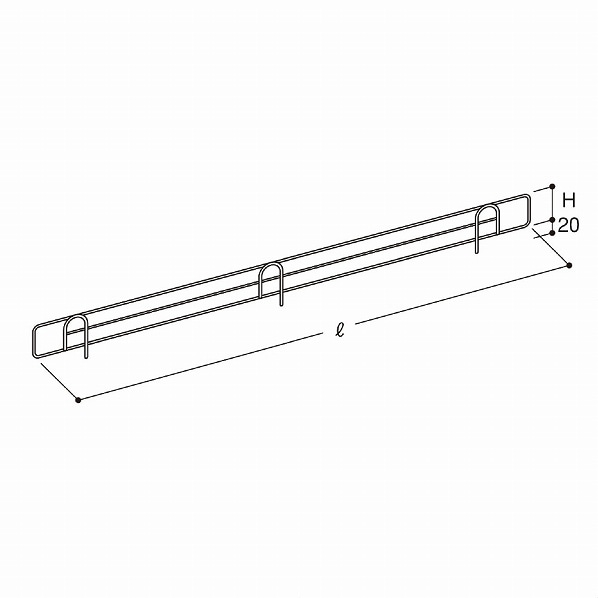【公式】通販ストア・エキスプレス｜スライド棚板専用こぼれ止め W120cm用 クローム(スライド棚板専用こぼれ止め W120cm C) 店舗什器