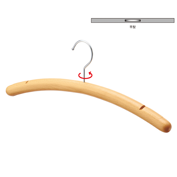 10本】木製ハンガー クリア 丸棒