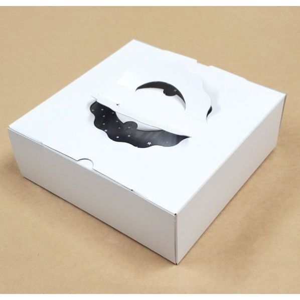 ケーキ箱 タルト箱 楽天市場】20枚セット ケーキボックス 窓付き 4仕切り ケーキ箱