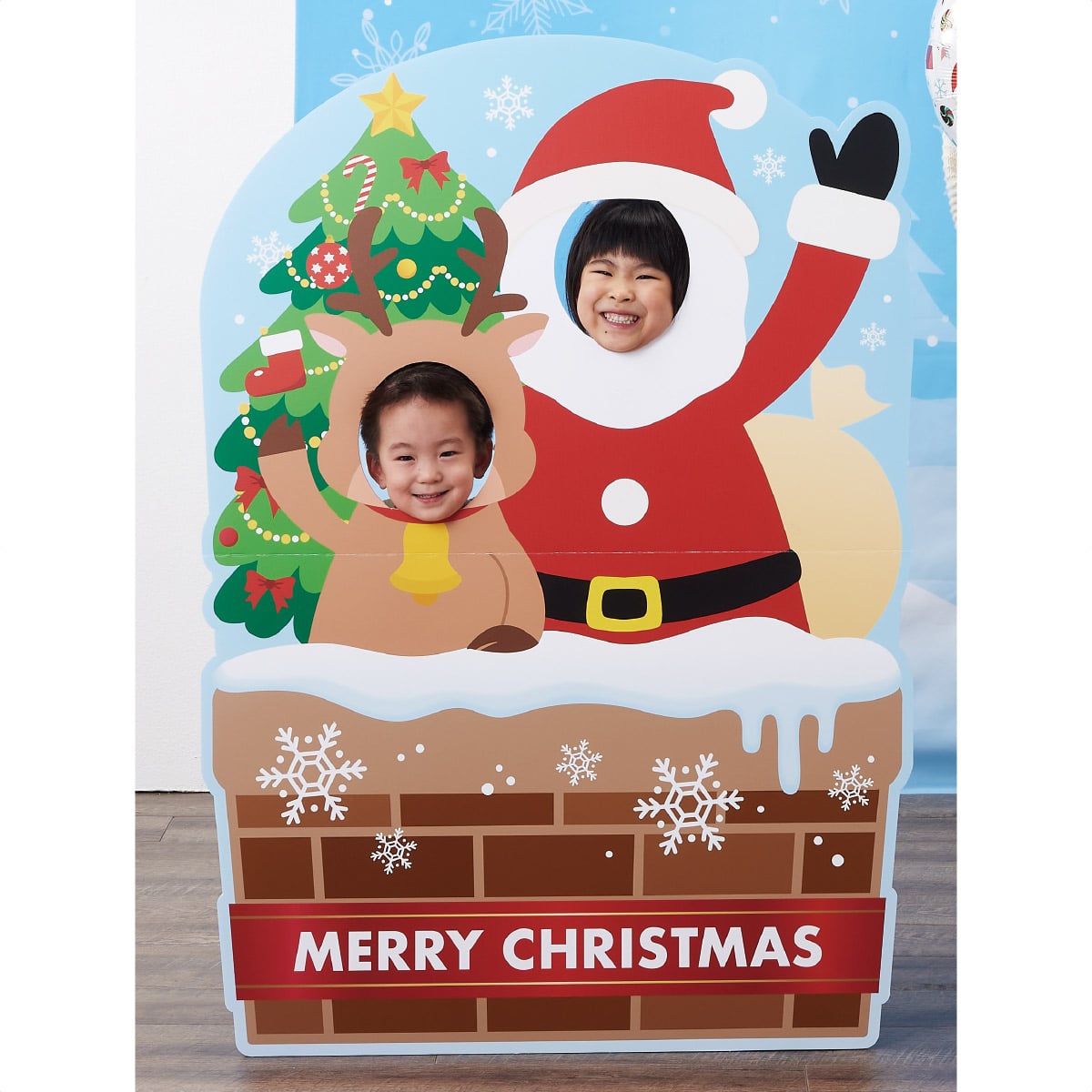 サンタ トナカイ クリスマス顔出しパネル 2人用 クリスマス パーティー 通販 ストア エキスプレス