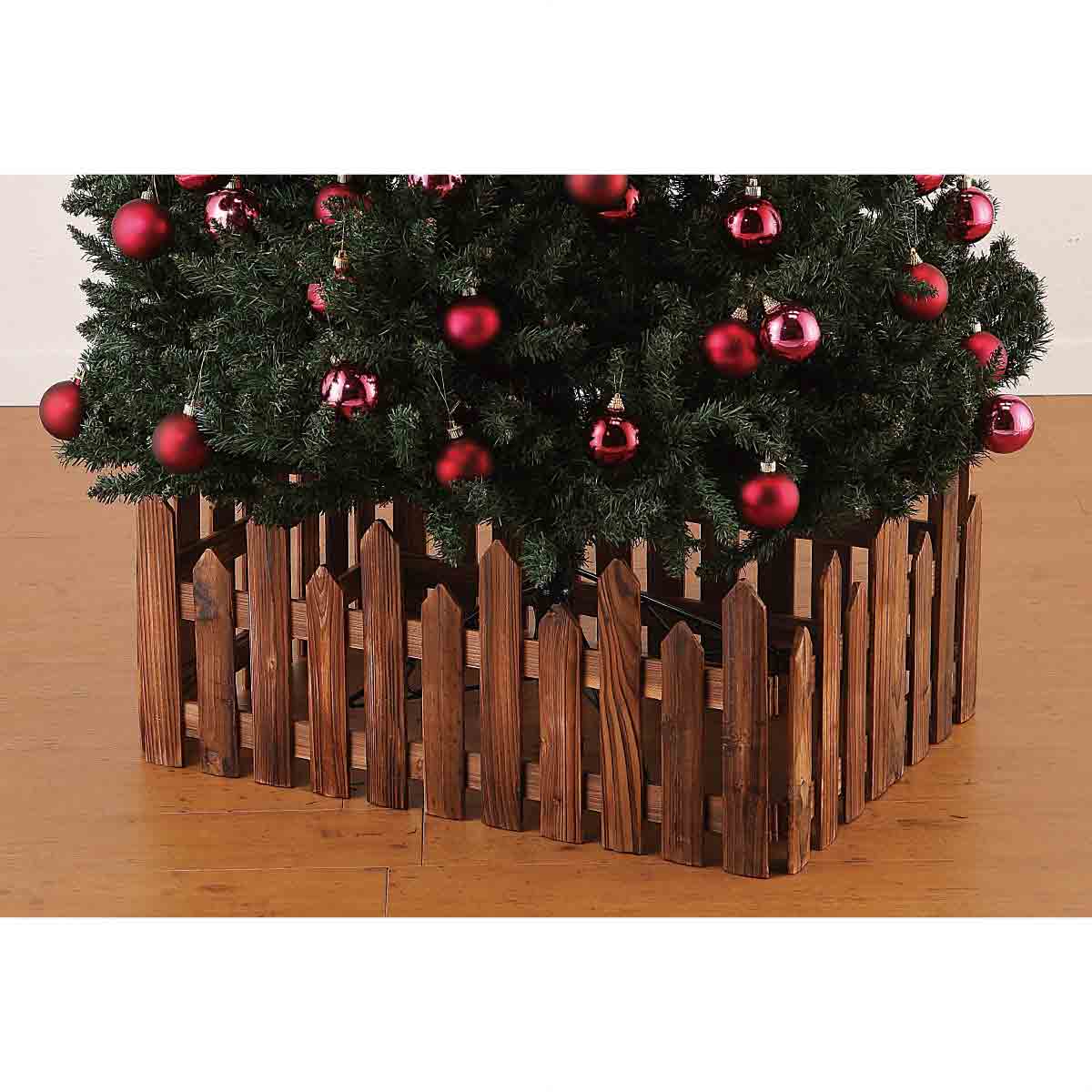120cm ウッドフェンス クリスマスツリーベースアクセサリー 2カラー 通販 ストア エキスプレス