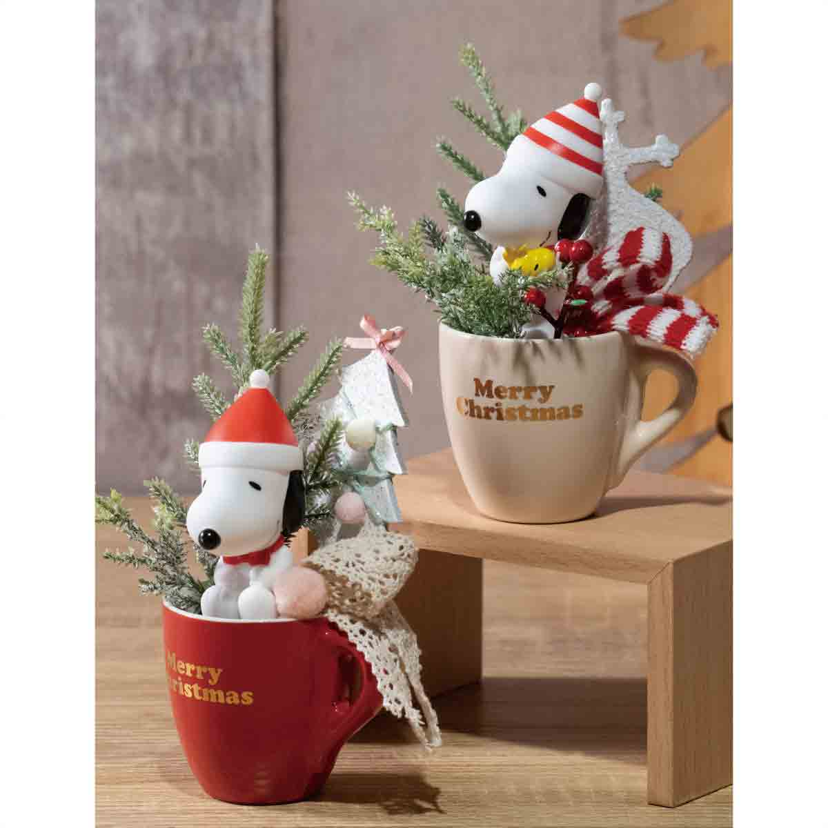 16cm カップツリー スヌーピー クリスマス ディスプレイ 装飾 オブジェ 通販 ストア エキスプレス