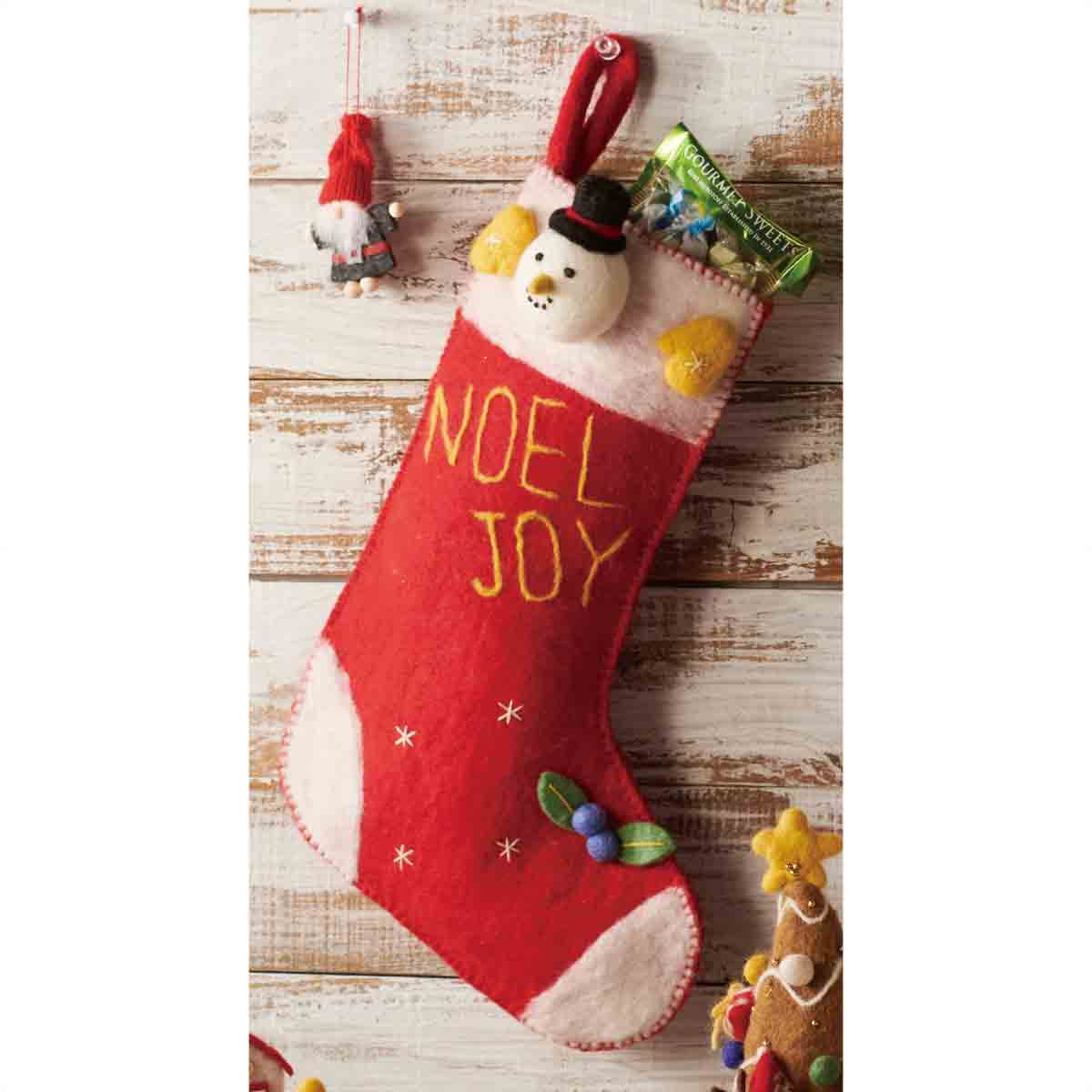 壁掛けフェルトソックスハンガー クリスマス ディスプレイ ネパール製 装飾 通販 ストア エキスプレス