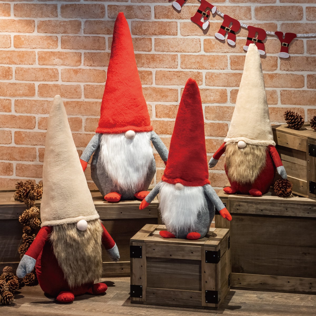 ノースクリスマス ビッグサンタクロース クリスマス ディスプレイ 北欧風 店舗装飾 小 レッド 型番 01 通販 ストア エキスプレス