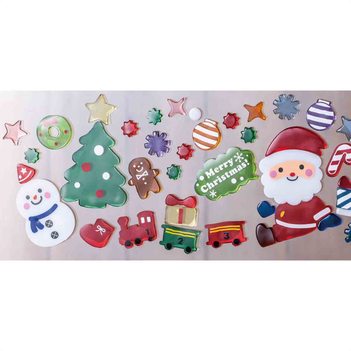 ジェルギャラリー クリスマストレイン ウインドウディスプレイ 店舗装飾 窓飾り 通販 ストア エキスプレス