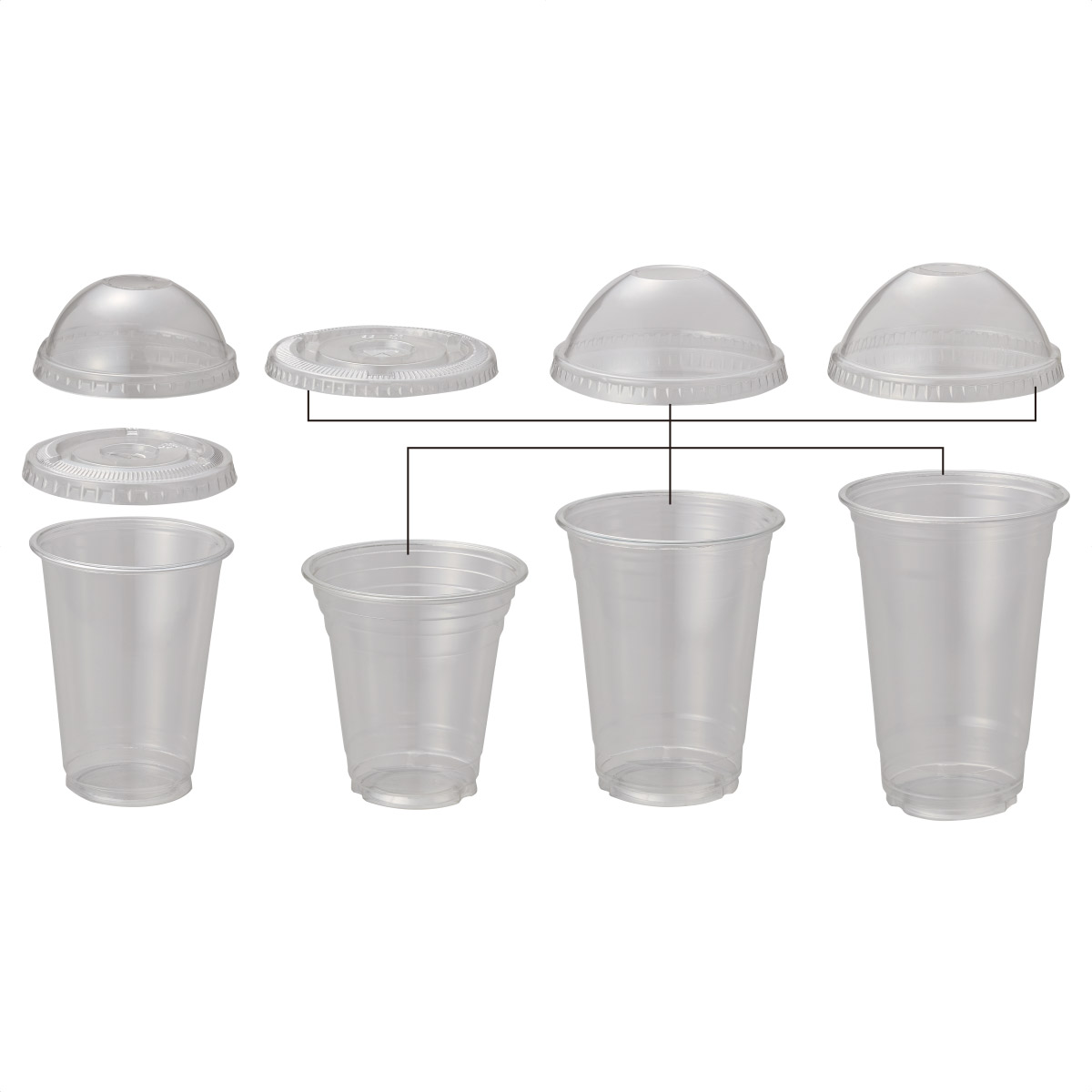 50個 透明プラスチックカップ