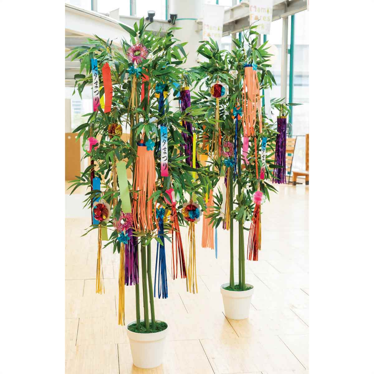 180cm 七夕笹の葉鉢付き バンブー 人工観葉植物 ストエキオリジナル