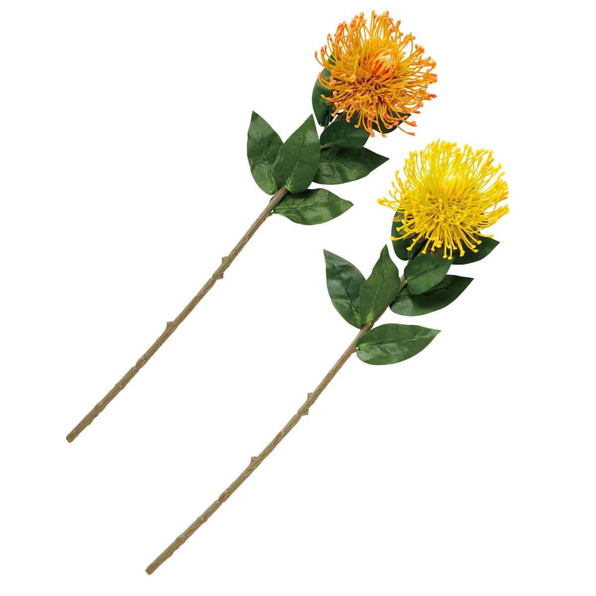 ピンクッション造花スプレー55cm オレンジ 通販 ストア エキスプレス