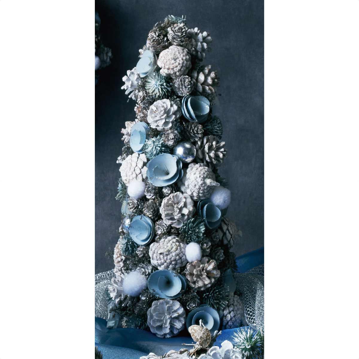 42cm ブルーナチュラル コーンクリスマスツリー クリスマス飾り通販 ストエキ