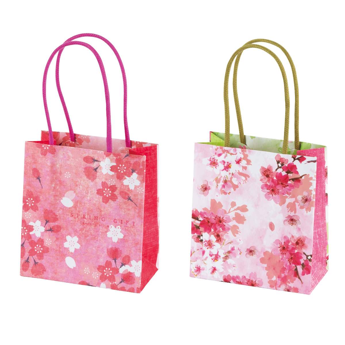 【25枚】 ミニペーパーバッグ さくら ピンク/ピンク