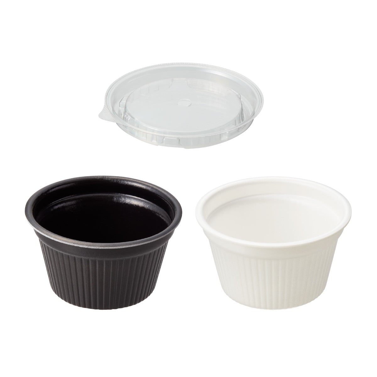 【30個】 断熱カップ容器 レンジ使用可 本体 黒