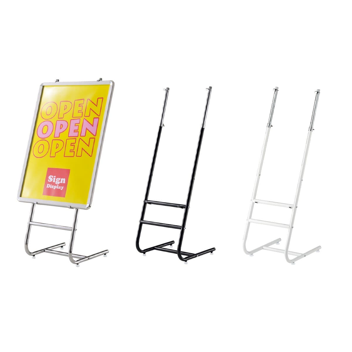 傾斜パネルスタンド〔ストエキオリジナル〕 クローム