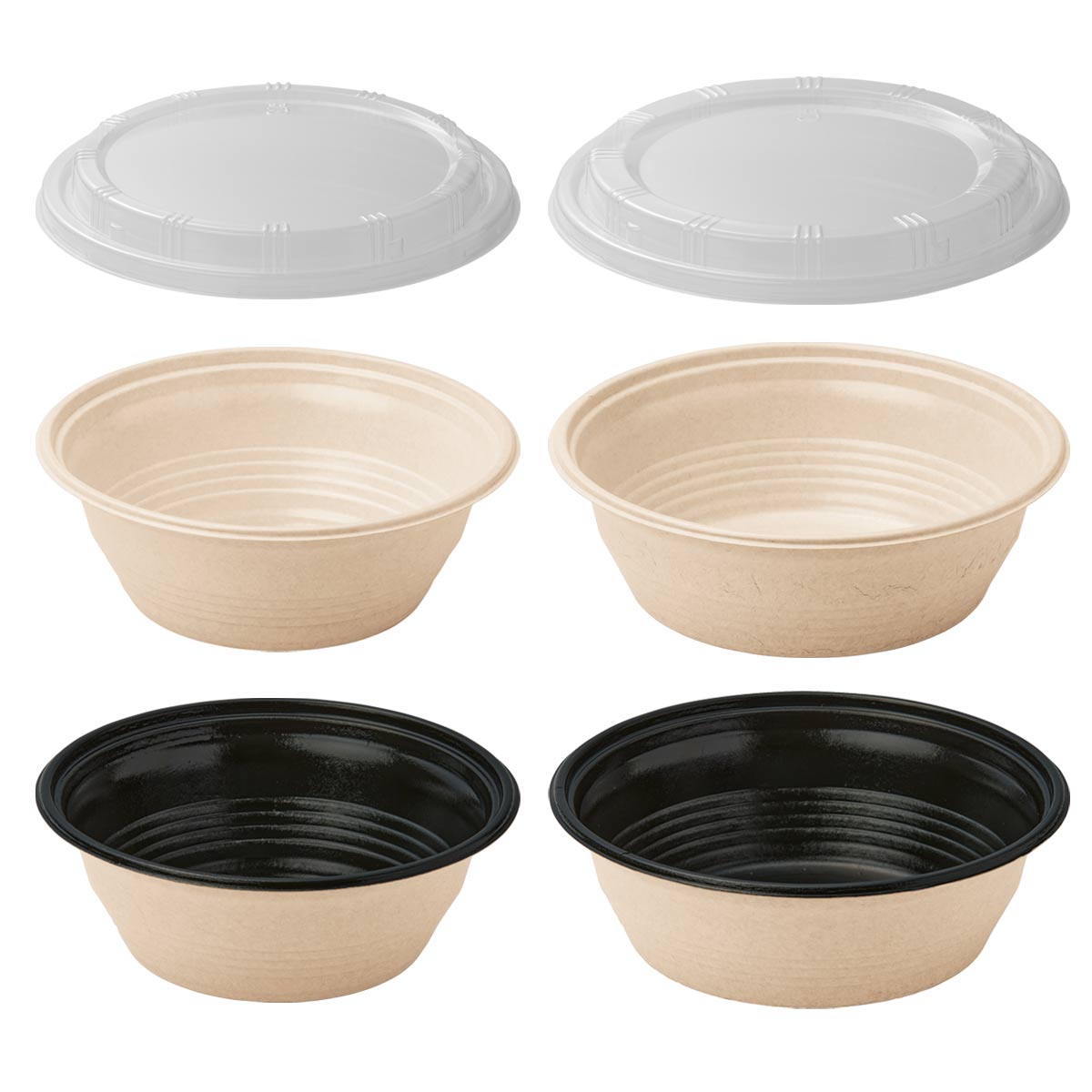 【25個】 パルプモールド容器(丼) 17×6cm ナチュラル