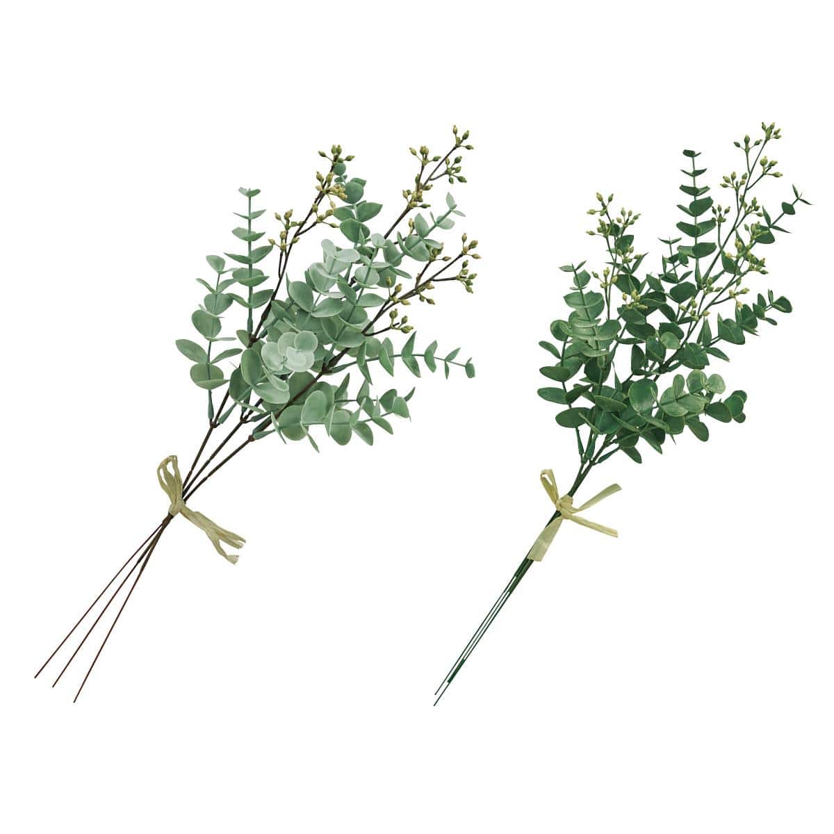 ケイティユーカリ造花バンドル38cm シルバーグリーン