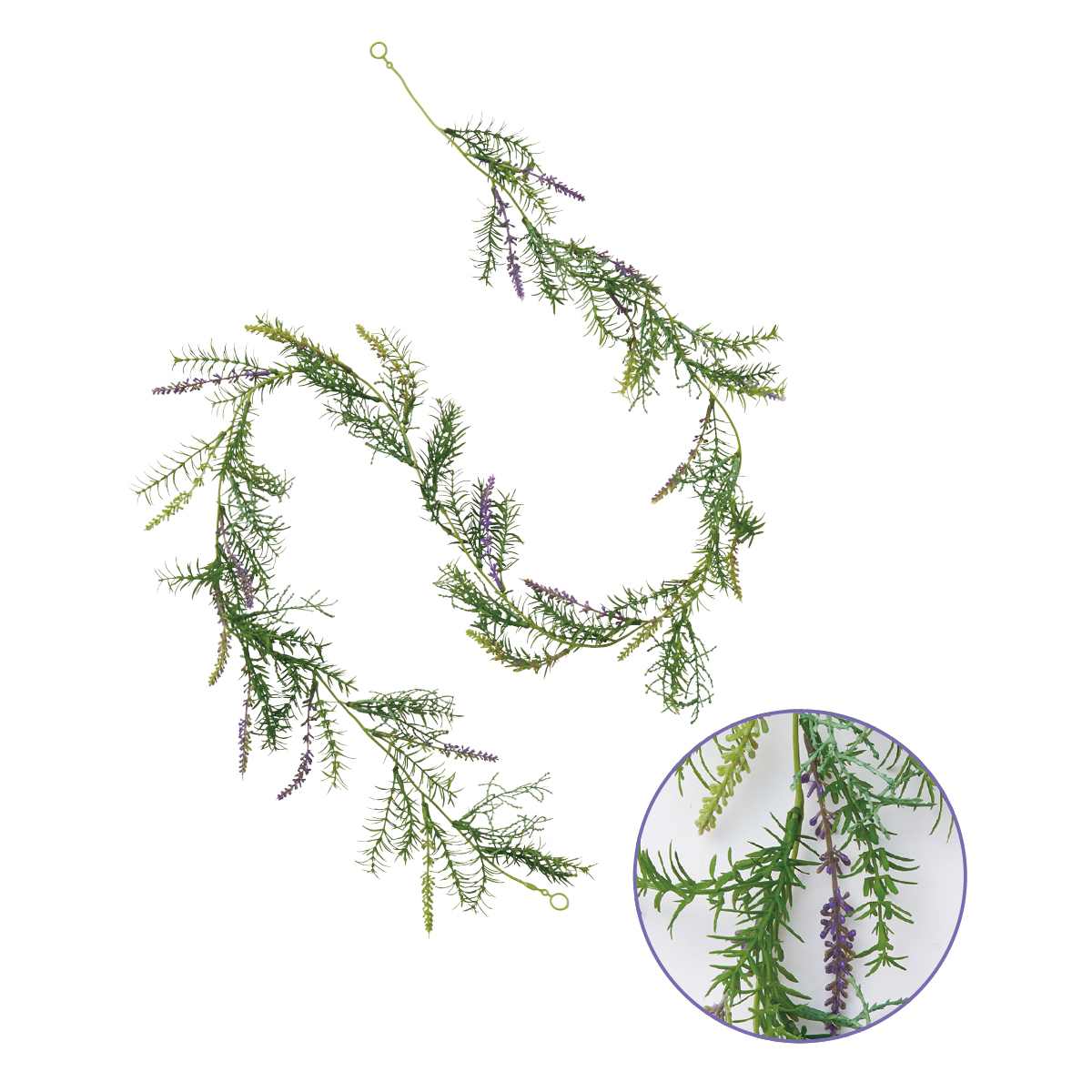 ラベンダー造花ガーランド