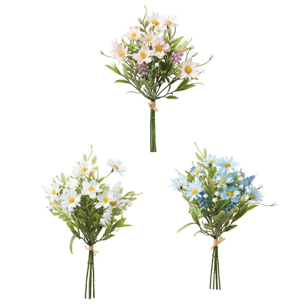 スプリングデージー造花ブーケ30cm ホワイト