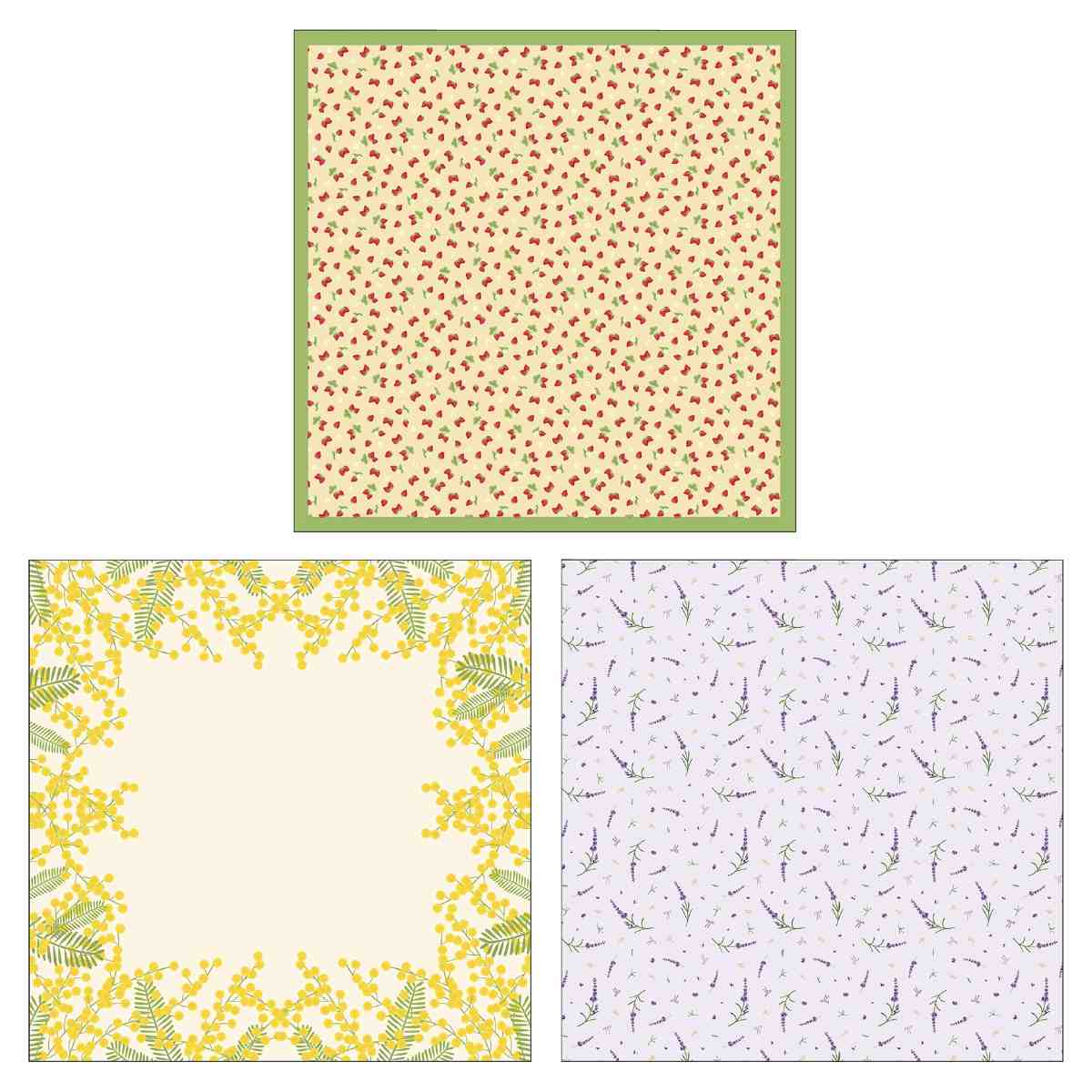 花柄ディスプレイシート［ストエキオリジナル］ いちご